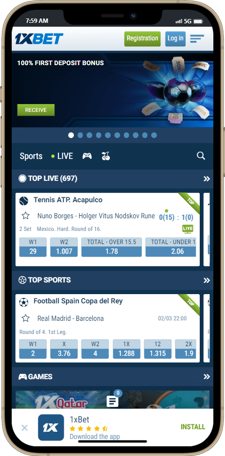 tai 1xbet app